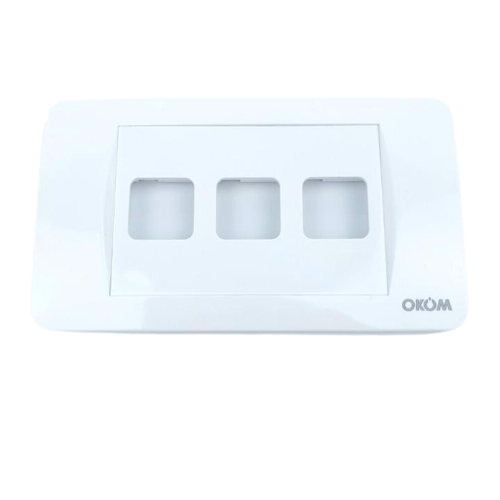 Ổ cắm âm tường Okom kiểu G18 mặt 3 lỗ