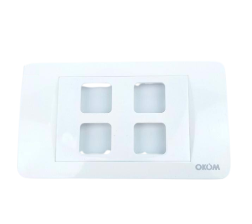 Ổ cắm âm tường Okom kiểu G18 mặt 4 lỗ