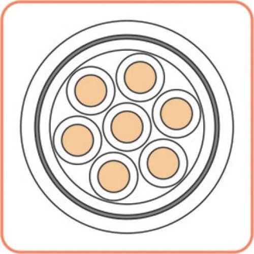 Cáp điều khiển vỏ PVC 7 lõi có màn chắn